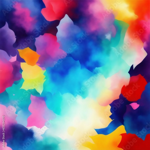 Fond multi couleurs en peinture aquarelle
