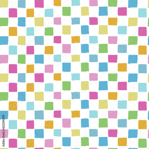 Seamless large checkered repeating pattern for wrapping paper, bedding, home design and other design projects in futuristic aesthetics and retro futurism