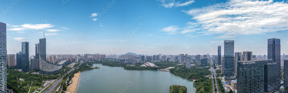 Aerial photography of the urban scenery of Hefei; Anhui; China