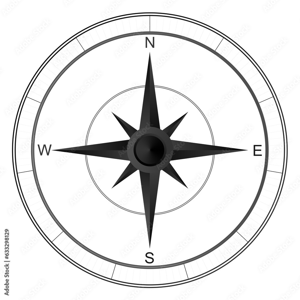 black compass vector png
