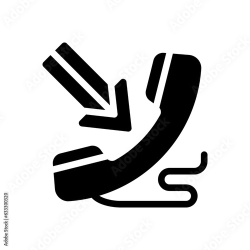 incoming call glyph icon