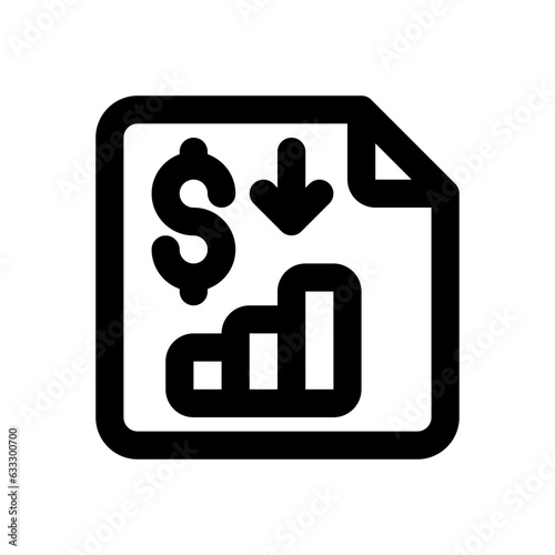 deficit line icon