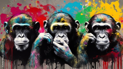 Color splash monkey