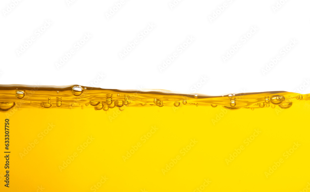 wave of base oil and air bubble inside the oil isolated on white background. wave of base oil and air bubble inside the oil isolated on white background.
