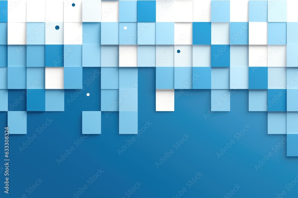 Obraz premium Abstract blue square background. pattern texture with copy space. Generative AI