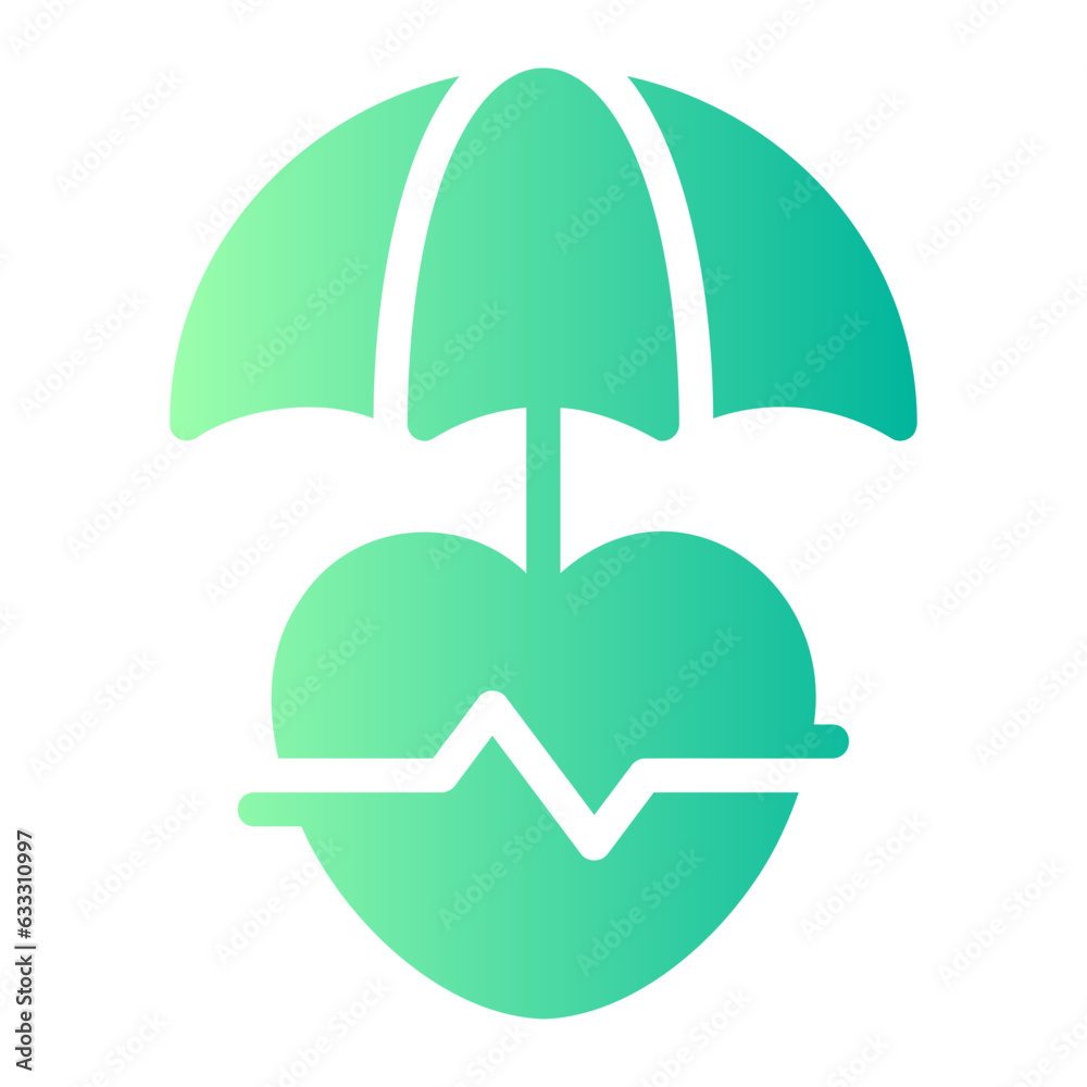Obraz premium life insurance gradient icon