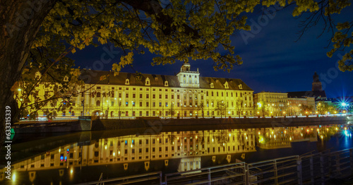  building of the university on the river Oder in Wroclaw Lower Silesia photo