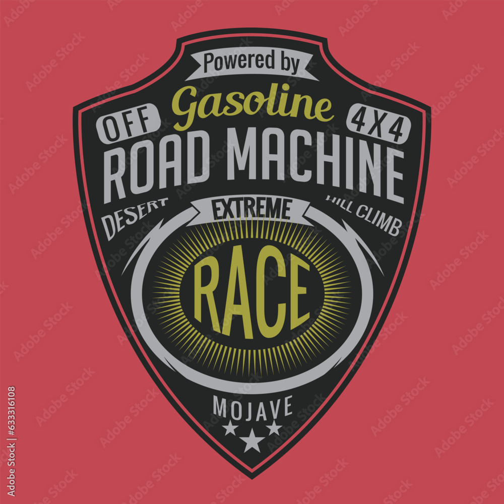 Obraz premium motor sport badge . t shirt graphics. print. vector