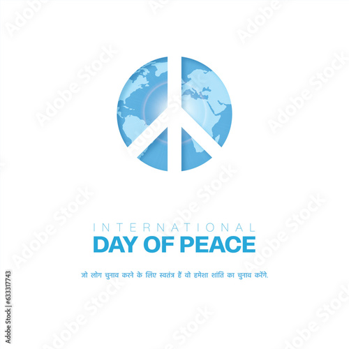 Free Download international peace day template with pigeon and symbol social media post design - GFXLoad
