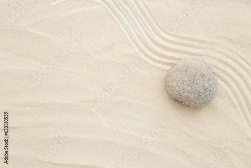 Photography Sandy texture with lanes for Zen garden meditation background