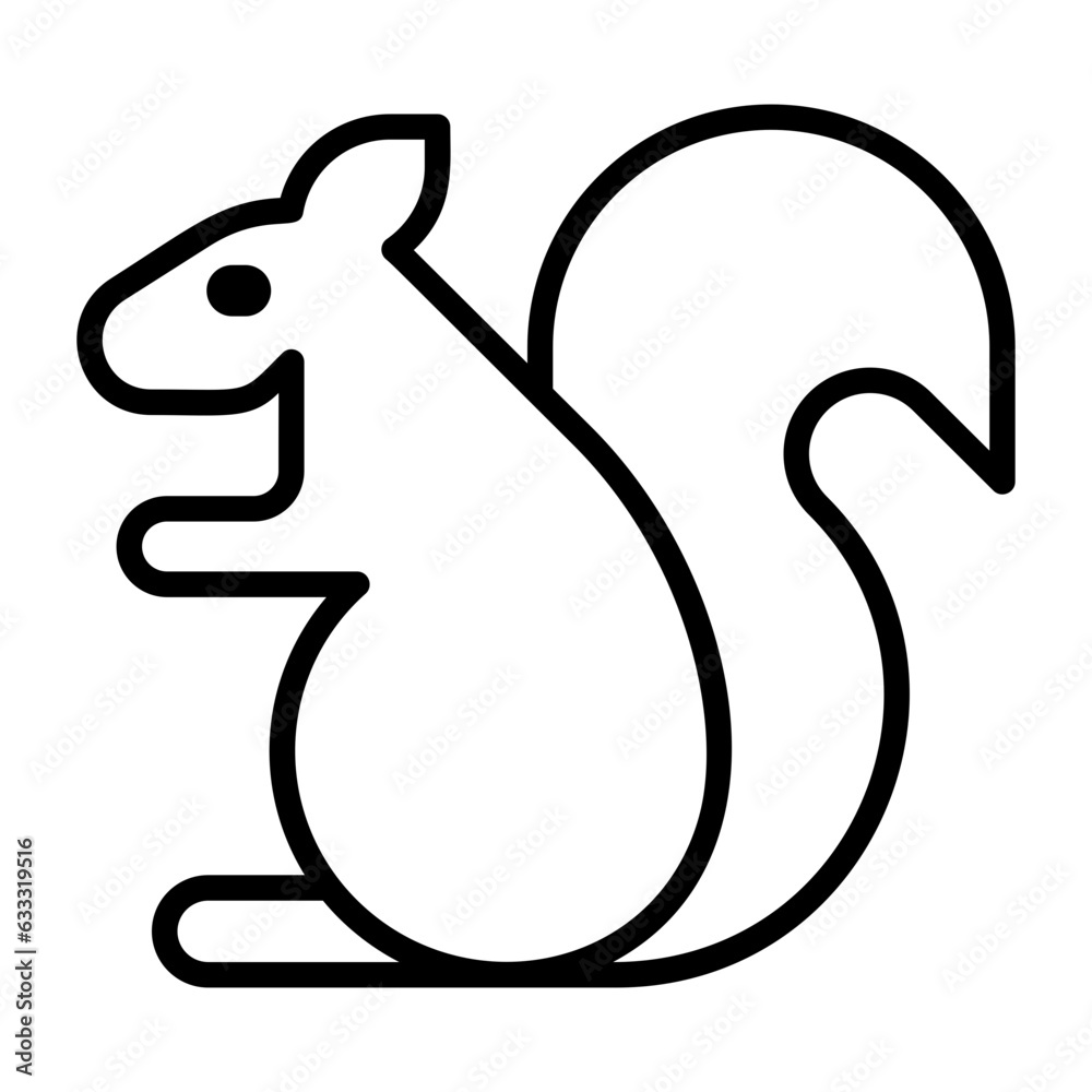 Rodent, Tree climber, Bushy-tailed animal, Rodent mammal, Sciuridae icon