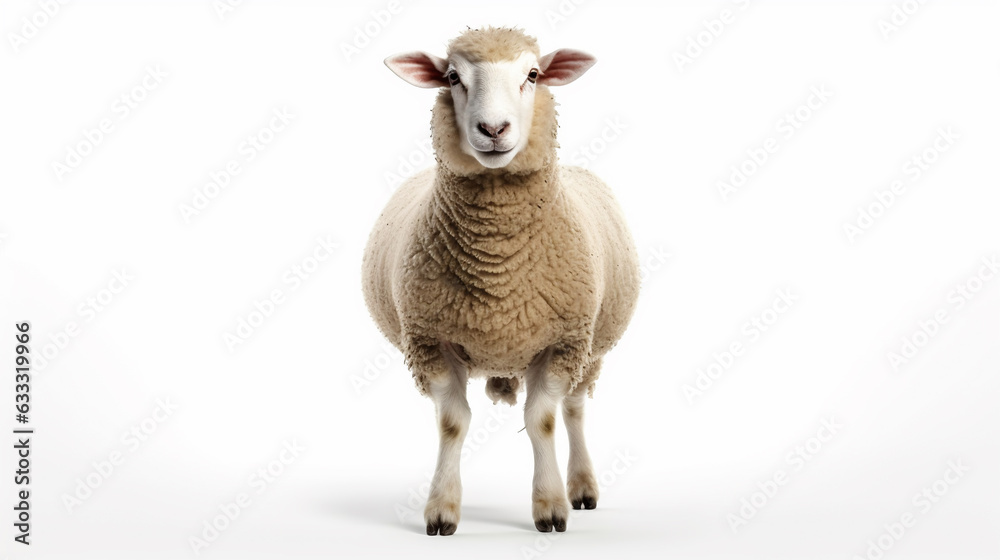 Sheep isolated on white background Sheep isolated on white background