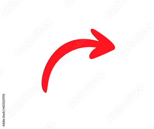 Red curved arrow icon sign. Arrow icon for your web site design, logo, app, UI. Arrow indicates the direction symbol vector design and illustration.