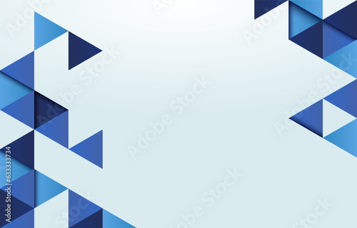 Blue triangle gradient background template. Background template with an elegant design concept for banner, flayer.