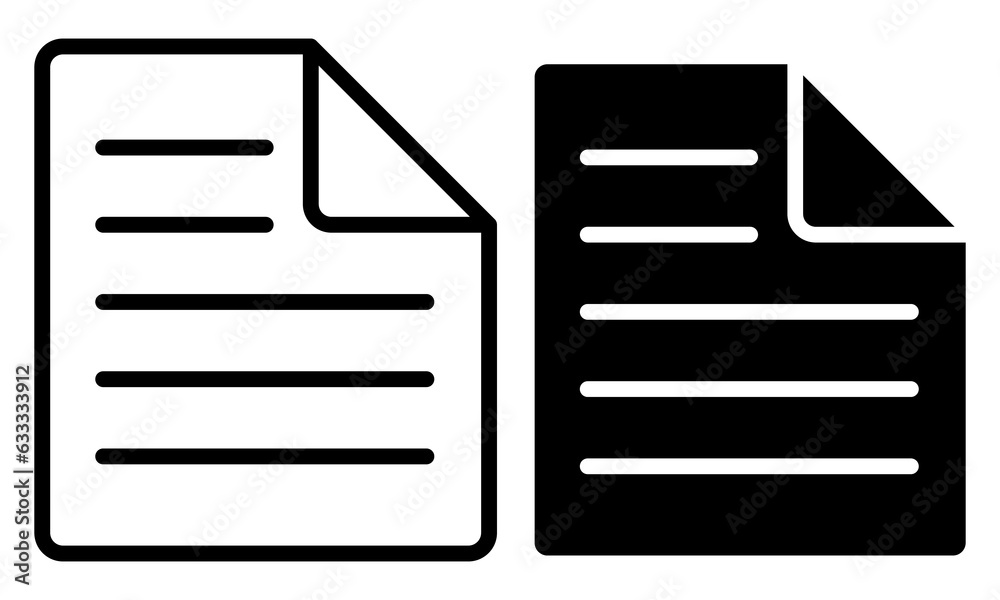 Document icon. List or Clipboard. Notepad icons. Vector icon isolated on white background. Document icon. List or Clipboard. Notepad icons. Vector icon isolated on white background.