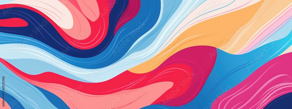 colorful abstract background with wavy lines and vibrant colors, creative pattern background, AI