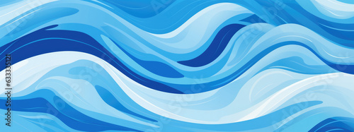 blue wavy lines banner, smooth lines and curve, abstract wallpaper, graphic design ressources, AI