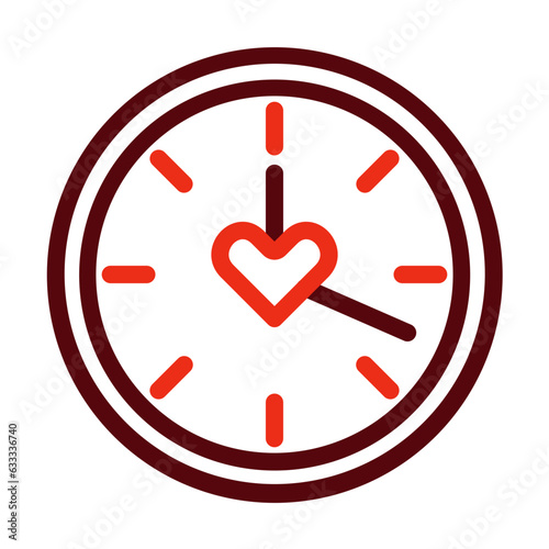 Lifespan Thick Line Two Colors Icon Design