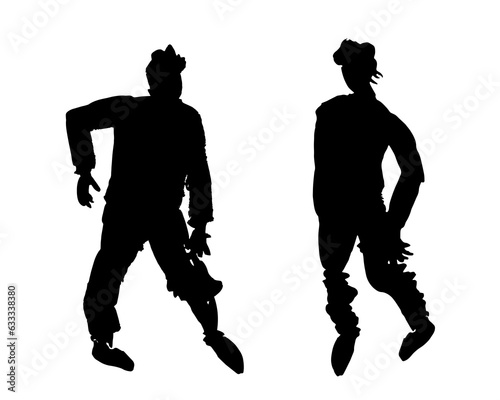 Zombie silhouettes.Variety of walking dead,night monsters,aggressive decomposing likenesses of human.People resurrected after death and risen from the graves,having lost minds but wild hungry.Isolated