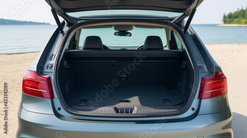 Open empty trunk of a modern SUV. Generative AI © Sandris_ua