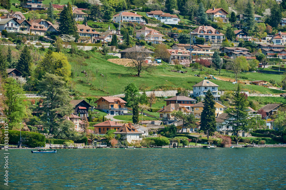 A landscape around Lake Annecy, Haute-Savoie, France.