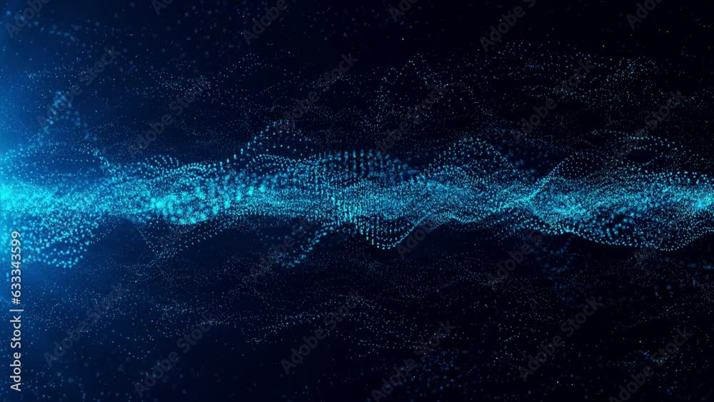 Technology digital wave background concept. Motion waving dots texture ...