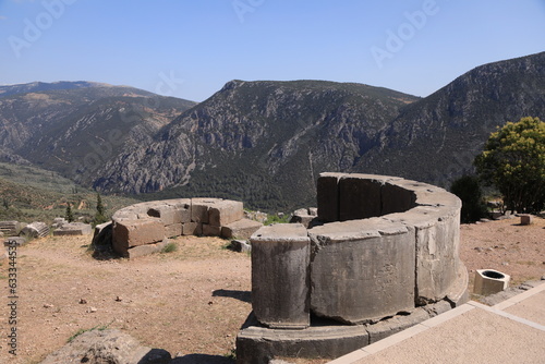 Fotografi delfi, delphi ruins, greece