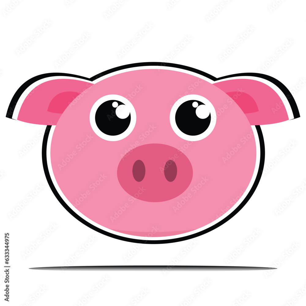 Animal vector art for sticker. Animal sticker illustration.