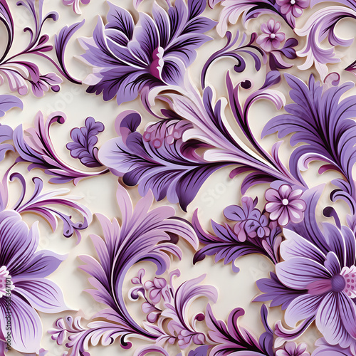 seamless floral violet pattern