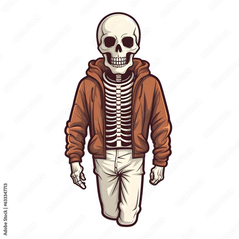Transparent Skeleton Cartoons Festive Celebration Generative Ai Transparent Skeleton Cartoons Festive Celebration Generative Ai