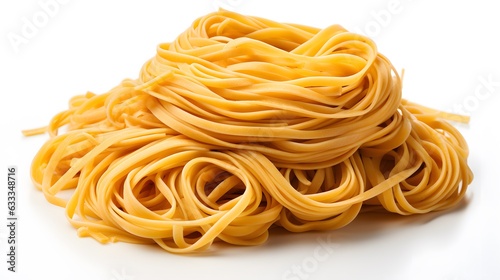 Perfectly Cooked Spaghetti on Plain White