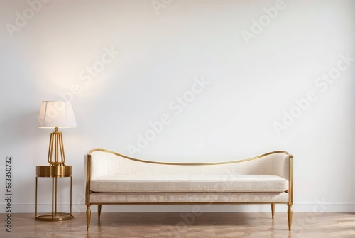 white sofa and lamp