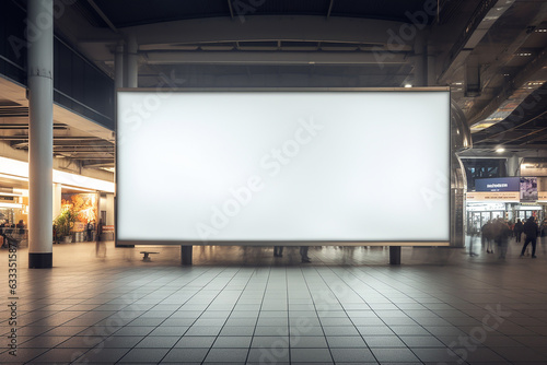 A billboard that is installed in a mall