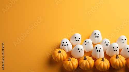 a minimalist Halloween background with copy space
