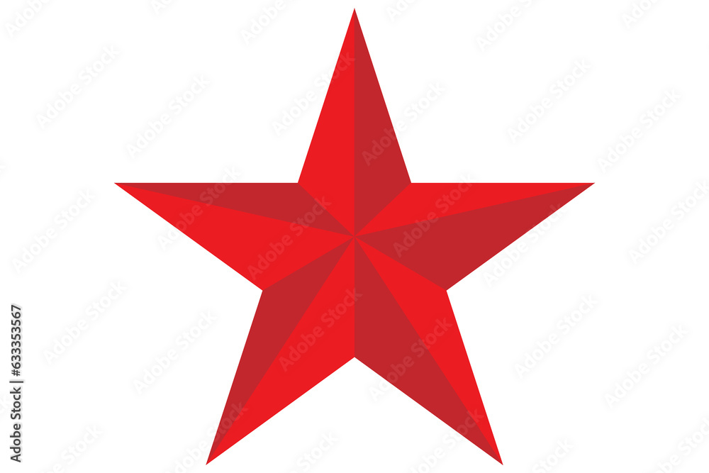 Obraz premium Digital png illustration of red star on transparent background