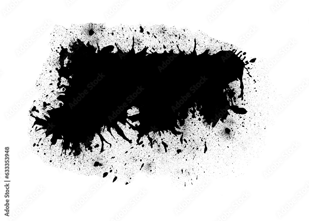 Obraz premium Digital png illustration of black stain with copy space on transparent background