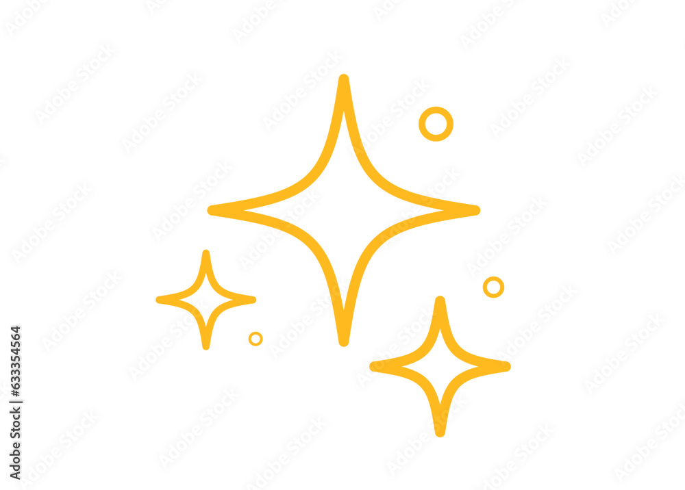 Obraz premium Sparkles Stars icon isolated on white background. Twinkling stars. Stars light effect. Vector illustration