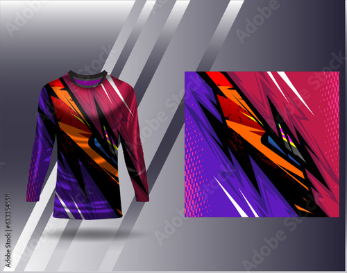 Sports jersey and tshirt template sports design for football racing gaming jersey vector