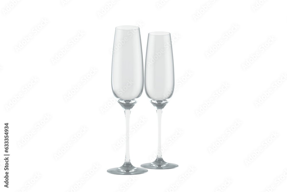 Digital png illustration of two glasses on transparent background
