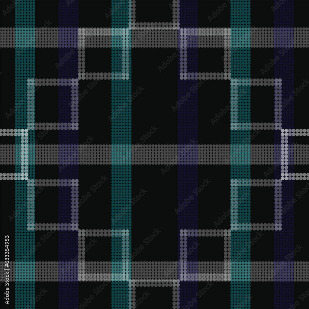 Square retro tartan plaid pattern texture background vector