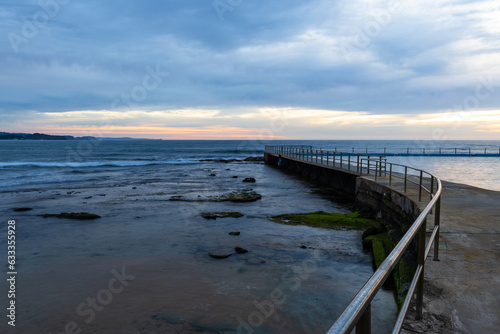 Cloudy view of Collaroy Beach in the morning, Sydney, Australia.
