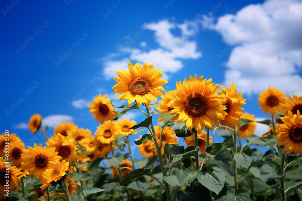 青空に咲くひまわり08