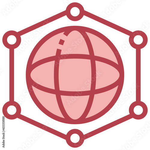 internet line icon,linear,outline,graphic,illustration
