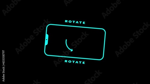 Rotate Your Phone,Alpha Chennel , perfect loop (2 sekond ) 
Phone rotation animation, use in your Insta Reel and Yt Shorts, transparent background with a 2 second loop