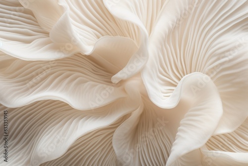 Wallpaper Mural Close up of white colored Oyster mushroom. AI generated
