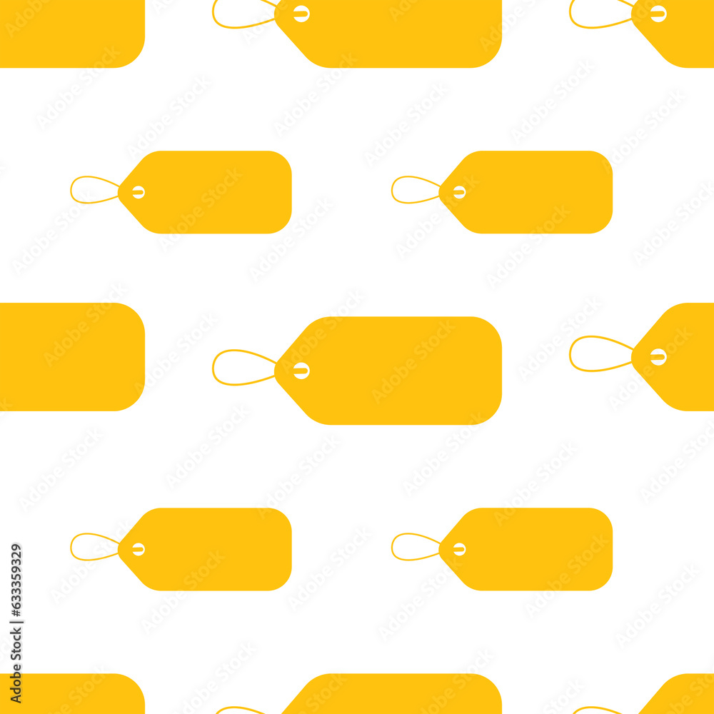 Digital png illustration of yellow tags with copy space on transparent