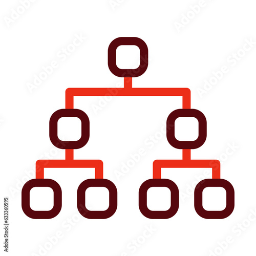 Site Map Thick Line Two Colors Icon Design