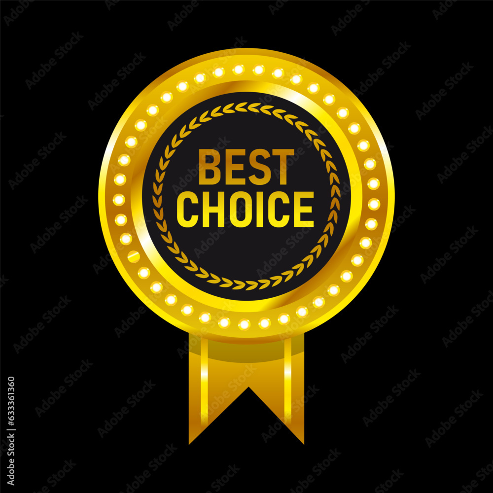 Best Choice Gold Sticker. Gold Label Design Best Choice Gold Sticker. Gold Label Design