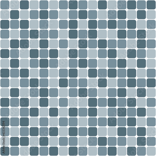 Grey tile background, rounded corners mosaic tile background, Tile background, Seamless pattern, Mosaic seamless pattern, Mosaic tiles texture or background. Bathroom wall tiles, swimming pool.