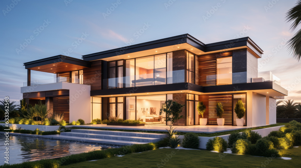 Modern house. Modern house.